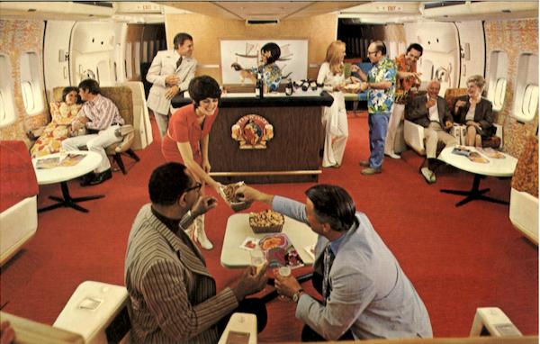 CONTINENTAL 747 THE ONLY 747s WITH 2 LOUNGES AND A PUB