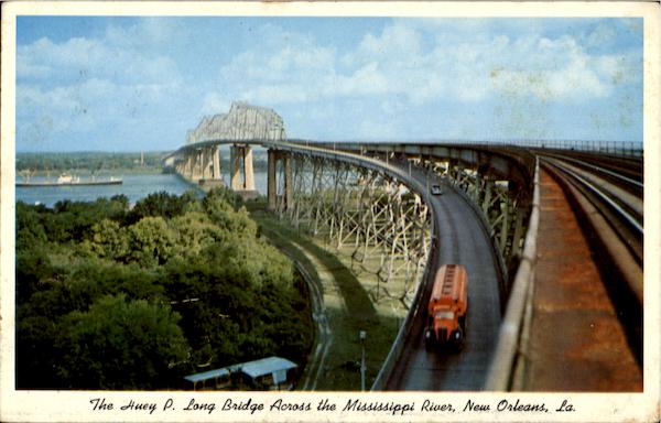 The Huey P. Long Bridge Across The Mississipi River New Orleans Louisiana