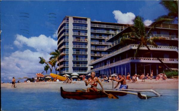 The Reef Hotel - On The Beach at Waikiki Hawaii