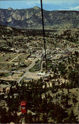 Panoramic View Of Estes Park Village From Prospect Mountain And Aerial Tramway, Rocky Mountain Postcard