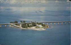 Air View Of Pigeon Key Florida Postcard Postcard