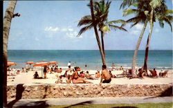 SUN AND SURF BATHING AT SURFSIDE, 71st STREET AND THE OCEAN Postcard
