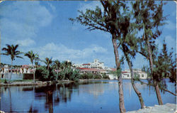 Boca Raton Club View Over Lake Florida Postcard Postcard