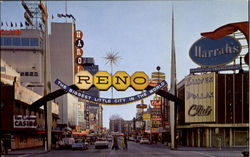 Colorful Reno Arch Postcard