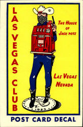 Las Vegas Club, The House Of Lack Pots. Nevada Postcard Postcard