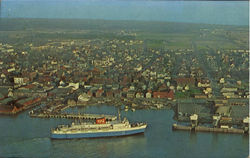 M.V. Bluenose and Yarmouth Nova Scotia Postcard