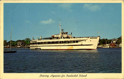 Leaving Hyannis for Nantucket Island Postcard