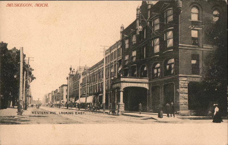 Western Ave. Looking East Muskegon Michigan