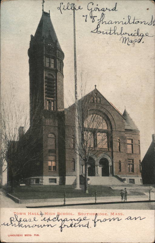 Town Hall and High School Southbridge Massachusetts