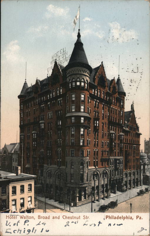 Hotel Walton at Broad and Chestnut Streets Philadelphia Pennsylvania