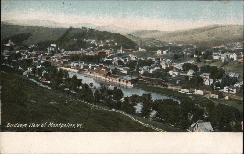 Birdseye View of Montpelier, Vt Vermont