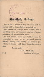 New York Tribune Postcard