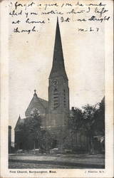 First Church Northampton, MA Postcard Postcard Postcard