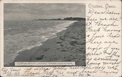 Clinton Beach Looking Toward Beach Park Connecticut Postcard Postcard Postcard