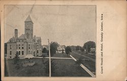 Court House and Hotel Grundy Center, IA Postcard Postcard Postcard