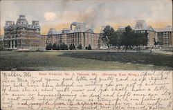 State Hospital No. 3, Showing East Wing Postcard