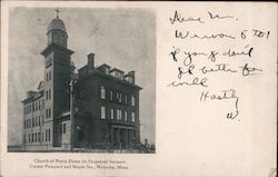 Church of Notre Dame du Perpetuel Secours Holyoke, MA Postcard Postcard Postcard