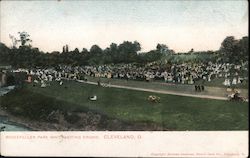 Rockefeller Park With Waiting Crowd Postcard