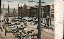 Market Scene Postcard