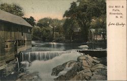 Old Mill & Falls Riverdale, NH Postcard Postcard Postcard