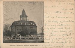 Rushville's Old School, Burned 1893 Postcard