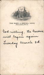 The Mary J. Drexel Home Postcard