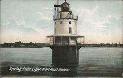 Spring Point Light, Portland Harbor Postcard