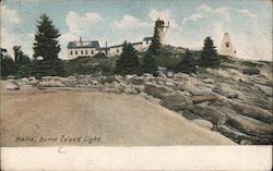 Burnt Island Light Southport, ME Postcard Postcard Postcard