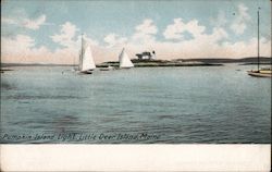 Pumpkin Island Light, Little Deer Island Deer Isle, ME Postcard Postcard Postcard