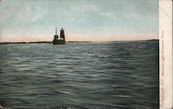 Whaleback Light, Portsmouth Harbor New Hampshire Postcard Postcard Postcard