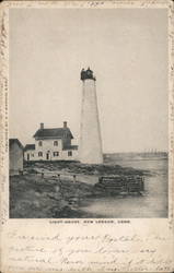 Light-House in New London, Conn Postcard