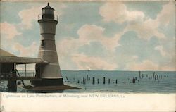 Lighthouse on Lake Pontchartrain, at Milneburg New Orleans, LA Postcard Postcard Postcard