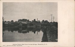 Seneca Canal, East From Locust Bridge Waterloo, NY Postcard Postcard Postcard