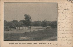 Upper Dam and Gate, Seneca Canal Postcard