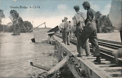 Damage Omaha Bridge, 6-13-14 Nebraska Postcard Postcard Postcard