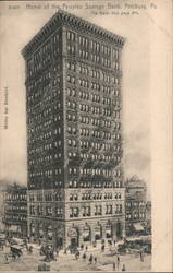 Home of the Peoples Savings Bank Postcard