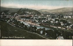 Birdseye View of Montpelier, Vt Vermont Postcard Postcard Postcard