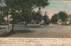 The Square & Main St. Waterville, MA Postcard Postcard Postcard