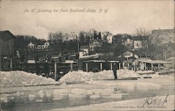 Loading Ice from Rockland Lake Clarkstown, NY Postcard Postcard Postcard