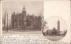 State Normal School. The Circle, First Presbyterian Church. Postcard