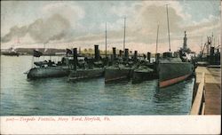 Torpedo Flottilla, Navy Yard Norfolk, VA Postcard Postcard Postcard