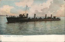 U,S, NAVY, Torpedo Boat, "Decatur" Postcard