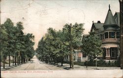 Oak Street, Looking West Chattanooga, TN Postcard Postcard Postcard