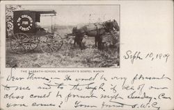 The Sabbath-School Missionary's Gospel Wagon Postcard