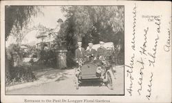 Entrance to the Paul De Longpre Floral Gardens Postcard