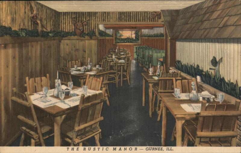 The Rustic Manor Gurnee, IL Postcard