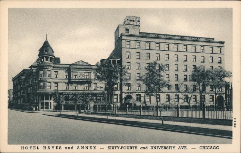 Hotel Hayes and Annex Chicago, IL Postcard