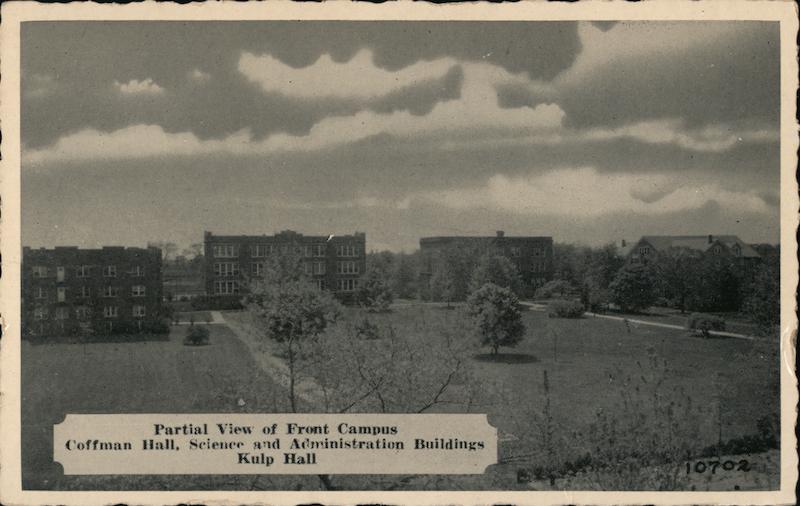 Proper View of Front Campus - Coffman Hall, Science and ADministrative Buildings Kulp Hall - Goshen College