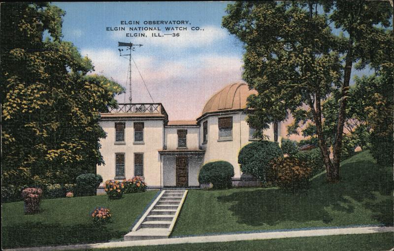 Elgin Observatory elgin National Watch Company Illinois Postcard