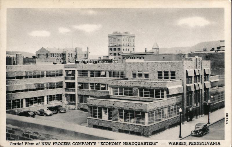 Partial View od New Process Company's Economy Headquarters Warren Pennsylvania